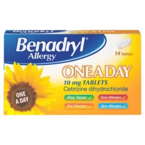 Benadryl One A Day Relief 10Mg Tabs 14S.