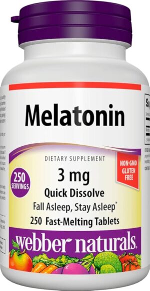 Webber Naturals Melatonin 3Mg Quick Dissolving Tablets 90'S