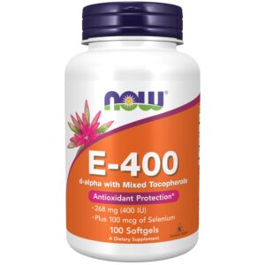 NOW VITAMIN E 400IU NATURAL CAPS 100S