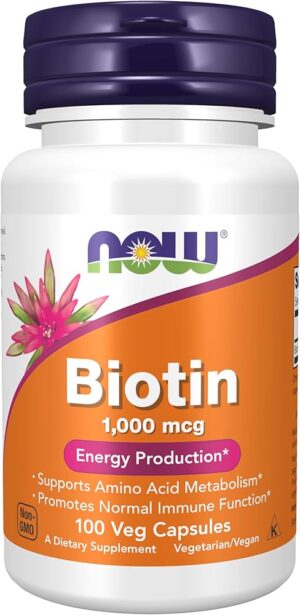 Now Biotin 1000Mcg Vitamin Capsules