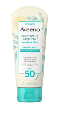 AVEENO POSITIVELY MINERAL SENSITIVE SKIN FACE SPF50 59ML