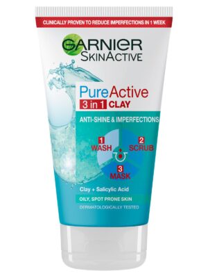Garnier Pure Active Cleanser 3In1 Wash Scrub