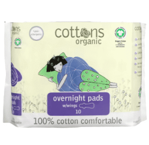 Organic Overnight Pads 10'S